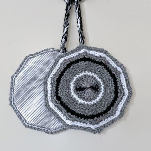 Crochet set, Dress Shape Dish Towel, Handmade Crochet Pot Holder - Picture 4 of 9